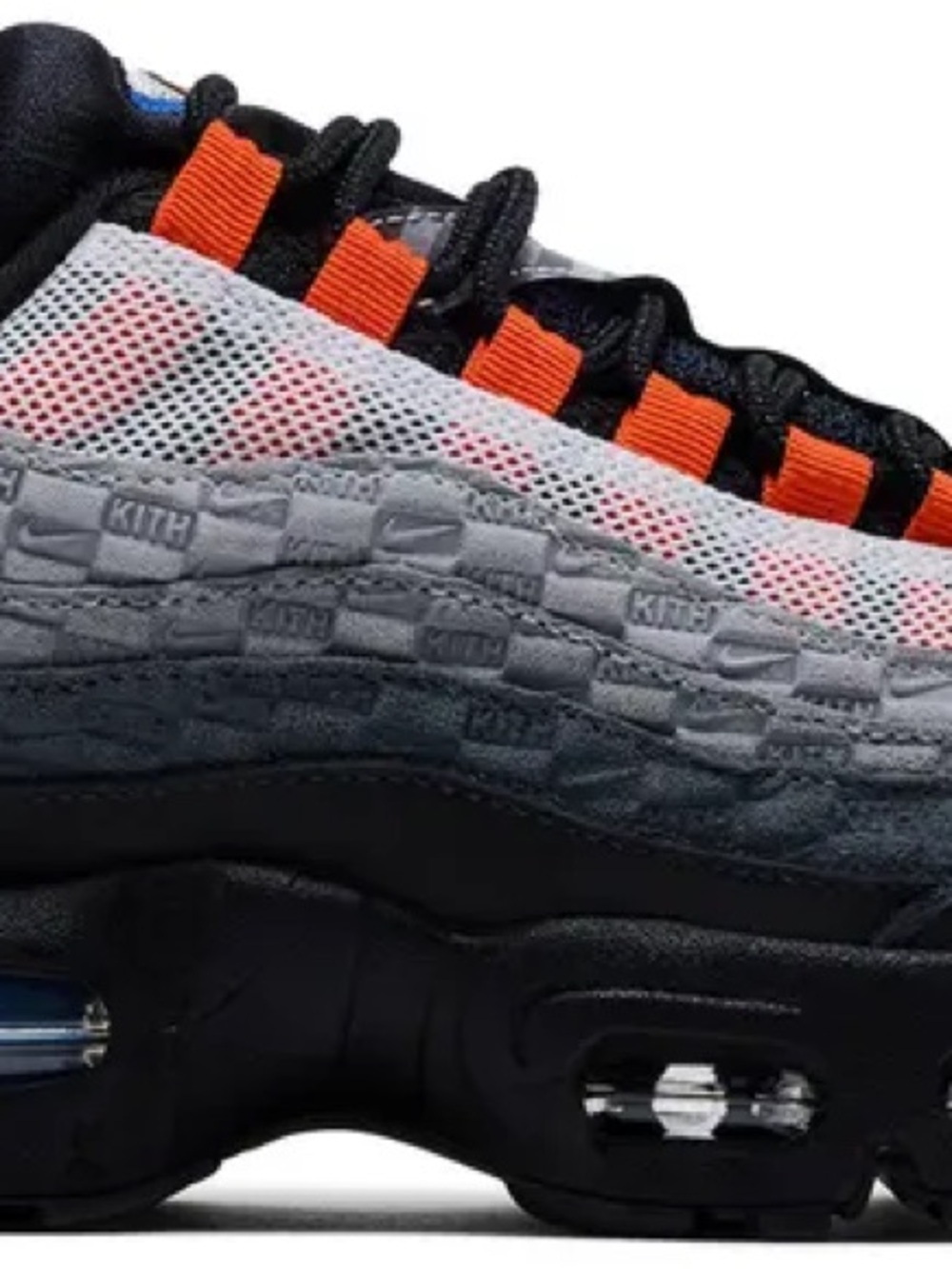 Kith Grey and Orange Air Max 95 Sneaker